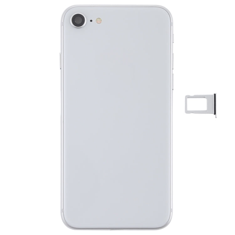 Battery Back Cover Assembly with Side Keys & Vibrator & Speaker Ringer Buzzer & Power Button + Volume Button Flex Cable & Card Tray for iPhone 8(Silver) Eurekaonline