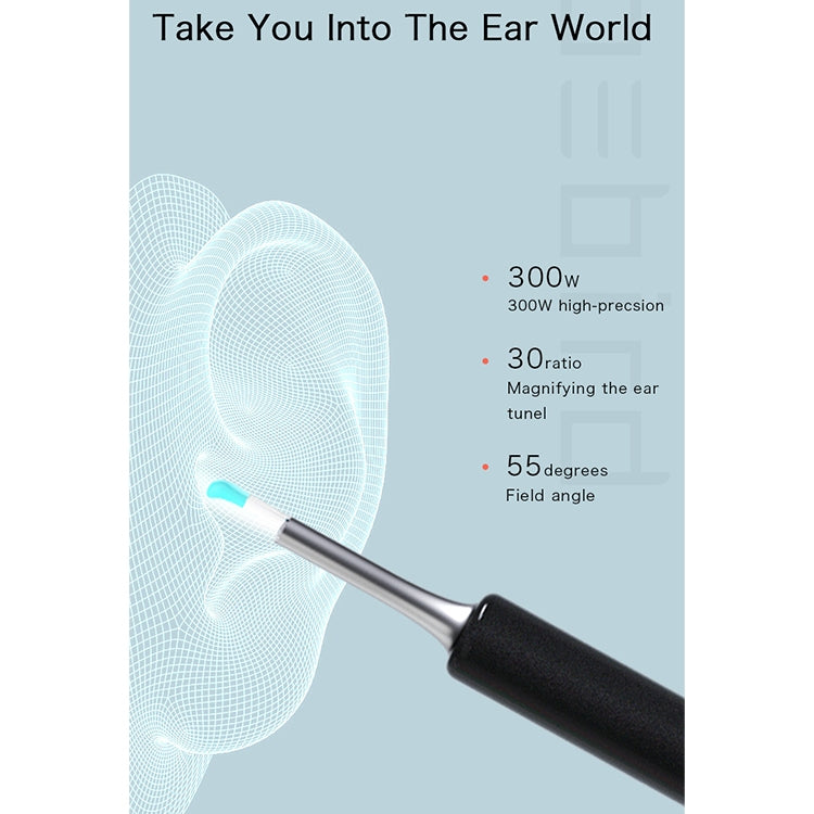 Bebird C3 4.5mm Wireless Wifi High-definition Visual Ear Spoon 3 Million Pixels Out Ear Visual Ear Spoon with IP67 Waterproof(Black) Eurekaonline