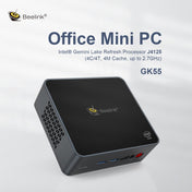 Beelink GK55 Windows 11 Mini PC, 8GB+256GB, Intel Gemini Lake J4125, Support Bluetooth / HDMI / WiFi / RJ45, UK Plug Eurekaonline