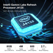 Beelink GK55 Windows 11 Mini PC, 8GB+256GB, Intel Gemini Lake J4125, Support Bluetooth / HDMI / WiFi / RJ45, UK Plug Eurekaonline