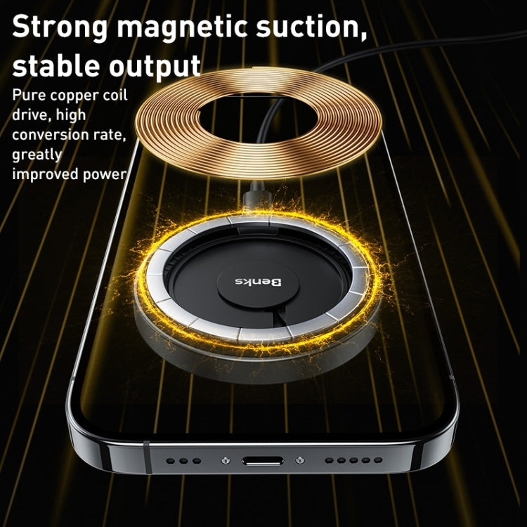 Benks W09 Transparent Magnetic Wireless Charger(Black) Eurekaonline