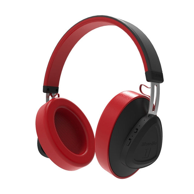 Bluedio TMS Bluetooth Version 5.0 Headset Bluetooth Headset Can Connect Cloud Data to APP(Red) Eurekaonline