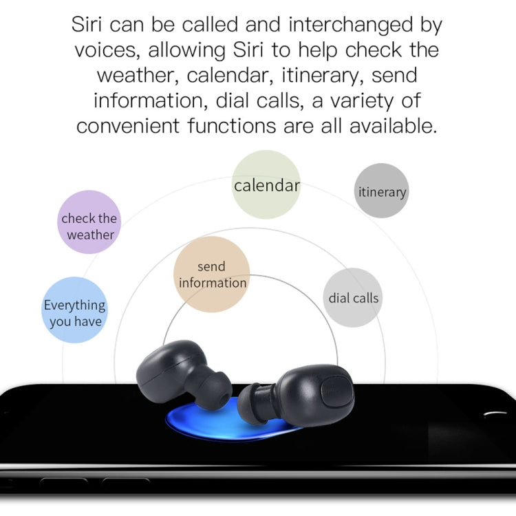 Bluedio TWS T-elf Bluetooth Version 5.0 In-Ear Bluetooth Headset with Headphone Charging Cabin(Red) Eurekaonline