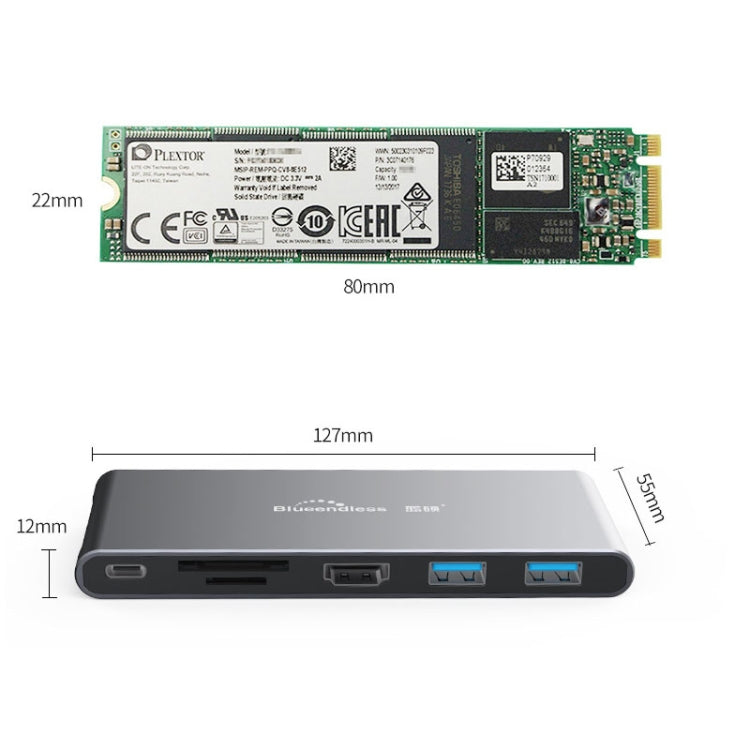  USB-C HUB Expansion Dock M.2 NGFF Solid State Drive Eurekaonline