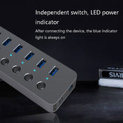 Blueendless USB Splitter Aluminum Alloy QC Fast Charge Expander, Number of interfaces: 10-port (12V4A Power) Eurekaonline