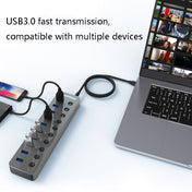Blueendless USB Splitter Aluminum Alloy QC Fast Charge Expander, Number of interfaces: 7-port (12V2A Power) Eurekaonline