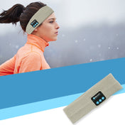 Bluetooth Headset Sports Headband Outdoor Running Yoga Sweat-Absorbent Headscarf, Colour: Gray Eurekaonline