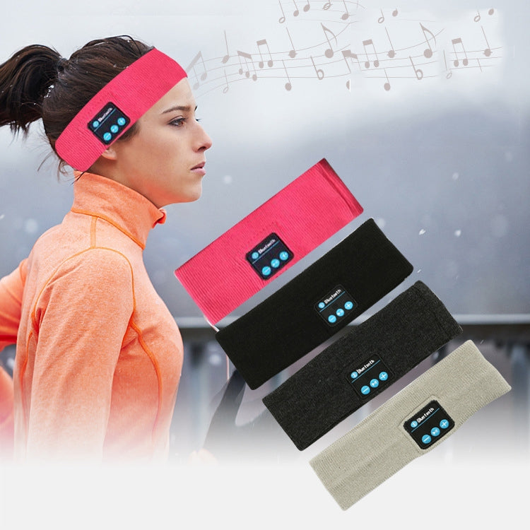 Bluetooth Headset Sports Headband Outdoor Running Yoga Sweat-Absorbent Headscarf, Colour: Gray Eurekaonline
