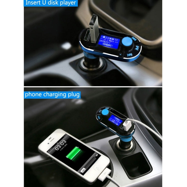 Bluetooth Tacking Handsfree Car Kit FM Transmitter with Remote Control, 2.1A Dual Car Charger, For iPhone, Galaxy, Sony, Lenovo, HTC, Huawei, and other Smartphones Eurekaonline