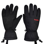 Boodun Five-Finger Ski Gloves Windproof Waterproof Finger Touch Screen Keep Warm Gloves, Size: L(Black) Eurekaonline