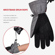 Boodun Five-Finger Ski Gloves Windproof Waterproof Finger Touch Screen Keep Warm Gloves, Size: L(Black) Eurekaonline