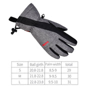 Boodun Five-Finger Ski Gloves Windproof Waterproof Finger Touch Screen Keep Warm Gloves, Size: M(Black Gray) Eurekaonline