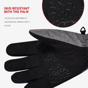 Boodun Five-Finger Ski Gloves Windproof Waterproof Finger Touch Screen Keep Warm Gloves, Size: S(Black) Eurekaonline
