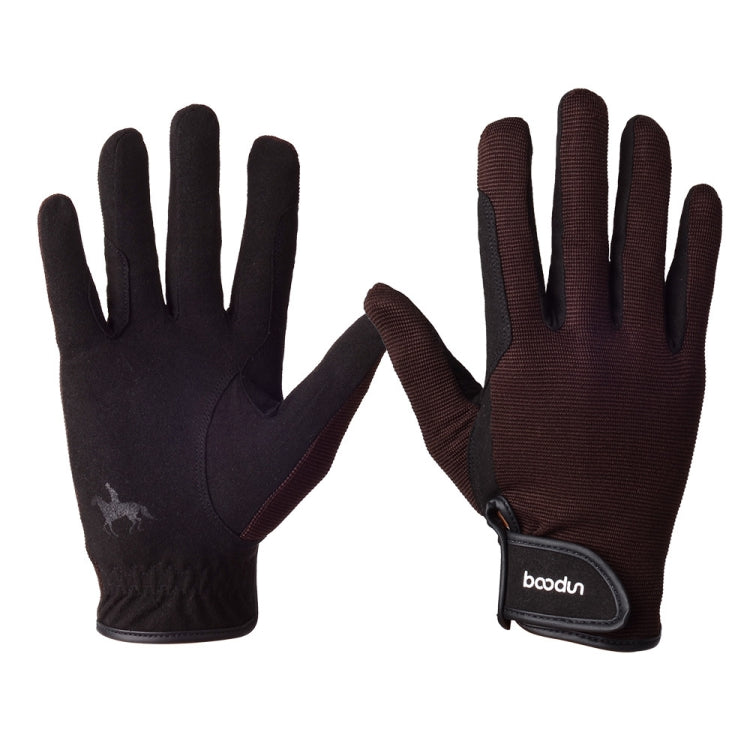Boodun L281075C Horse Riding Gloves Wear-Resistant Non-Slip Equestrian Gloves, Size: L(Brown) Eurekaonline