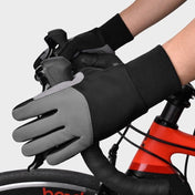 Boodun Long Finger Cycling Gloves Outdoor Sports Hiking Bike Gloves, Size: XL(Dark Grey) Eurekaonline