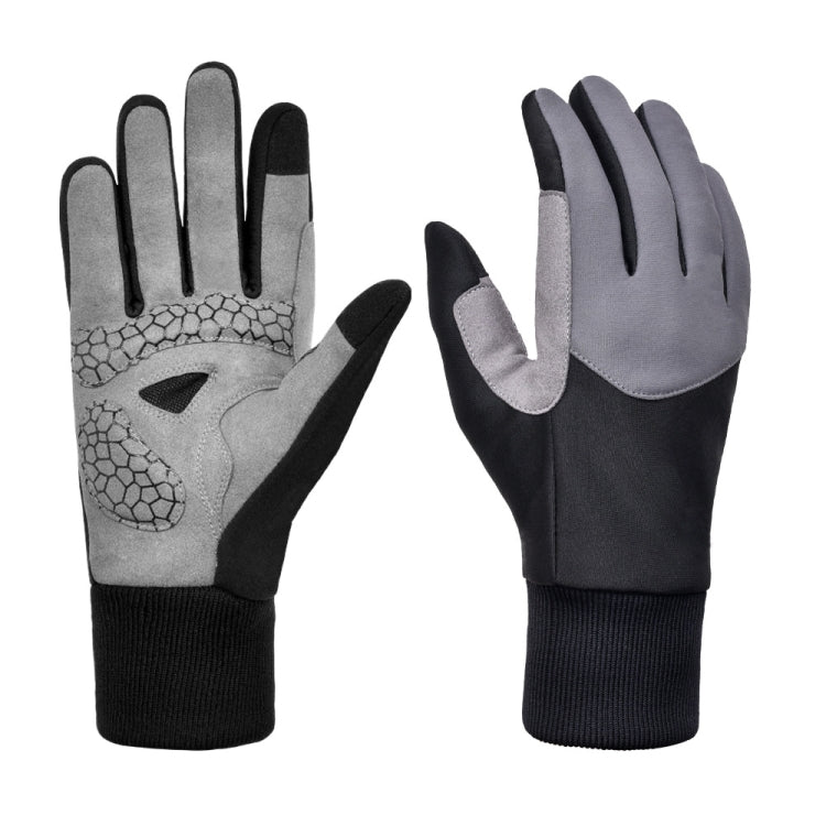 Boodun Long Finger Cycling Gloves Outdoor Sports Hiking Bike Gloves, Size: XL(Dark Grey) Eurekaonline