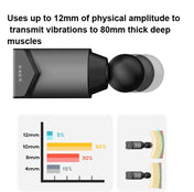 Booster T  Deep Muscle Relaxation Massage Gun,EU Plug  2500mAh With 6 Massage Head(Gray) Eurekaonline