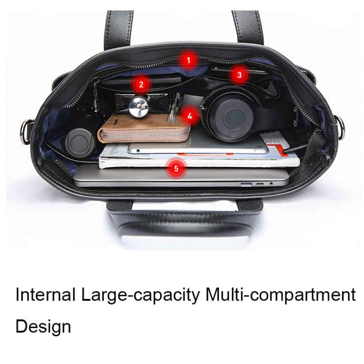 Bopai 11-70511 Large Capacity Waterproof Laptop Business Handbag(Black) Eurekaonline