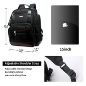 Bopai 11-85301 15.6 inch Large Capacity Multi-layer Zipper Bag Design Breathable Laptop Backpack, Size: 35 x 20 x 43cm(Black) Eurekaonline