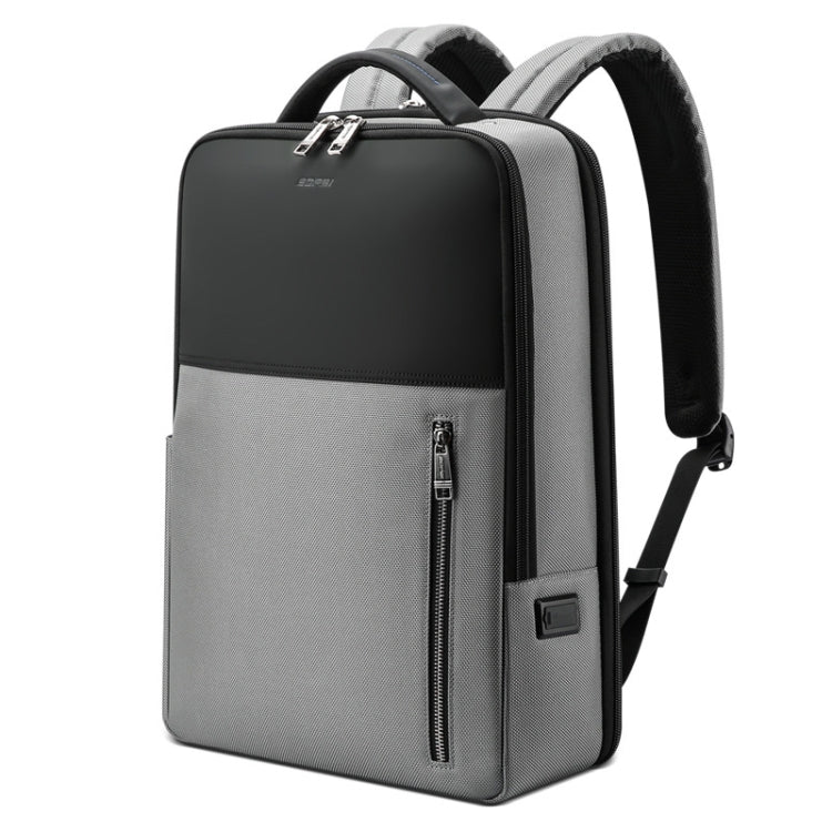 Bopai 61-68118 Multifunctional Wear-resistant Anti-theft Laptop Backpack with USB Charging Hole(Silver Gray) Eurekaonline