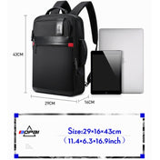 Bopai 751-003151 Large Capacity Anti-theft Waterproof Backpack Laptop Tablet Bag for 15.6 inch and Below, External  USB Charging Port(Black) Eurekaonline
