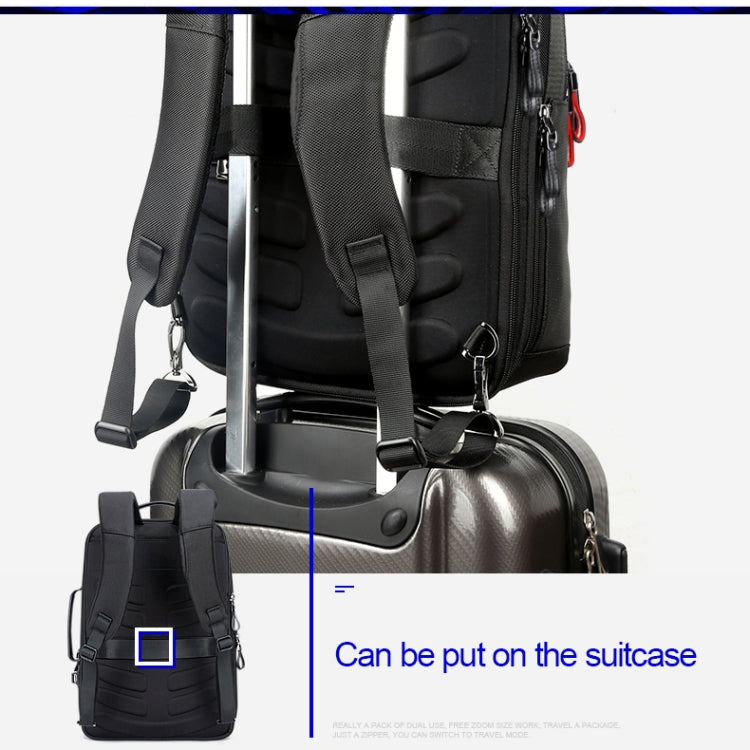 Bopai 751-006641 Large Capacity Business Fashion Breathable Laptop Backpack with External USB Interface, Size: 30 x 15 x 44cm(Black) Eurekaonline