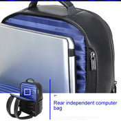 Bopai 851-023911 Top-grain Leather Business Breathable Anti-theft Man Backpack, Size: 28x18x42cm(Black) Eurekaonline
