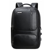 Bopai 851-024011 Top-grain Leather Business Breathable Anti-theft Man Backpack, Size: 28x18x42cm(Black) Eurekaonline