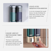 Bosharon Shampoo Shower Gel Box Household Hand Sanitizer Box Bathroom Wall-mounted Punch-free Double-head Soap Dispenser, Style:Double Grid(Silver Gray) Eurekaonline