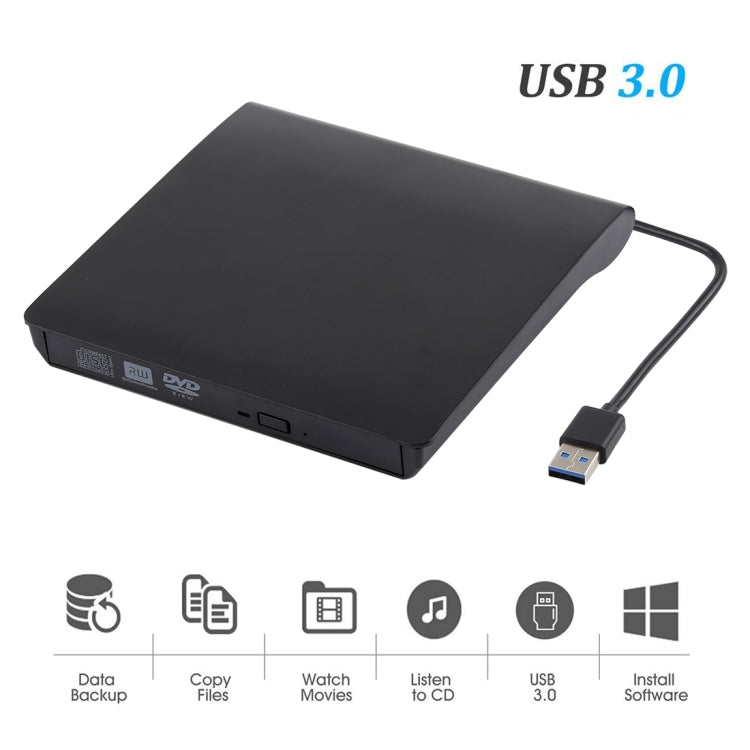 Brushed Texture USB 3.0 POP-UP Mobile External DVD-Rw DVD / CD Rewritable Drive External ODD & HDD Device Eurekaonline