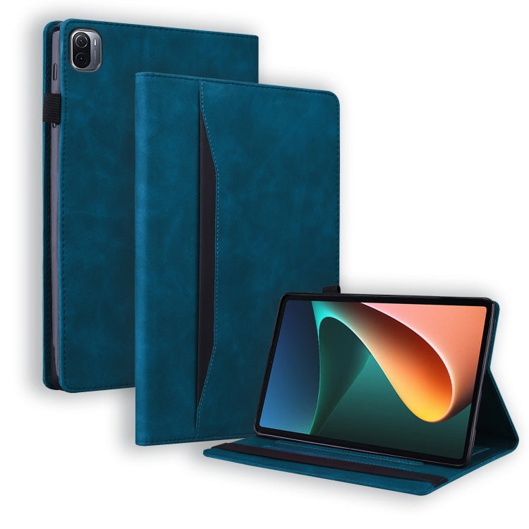 Business Shockproof Horizontal Flip Leather Case with Holder & Card Slots & Photo Frame & Pen Slot For Xiaomi Mi Pad 5 / 5 Pro(Blue) Eurekaonline
