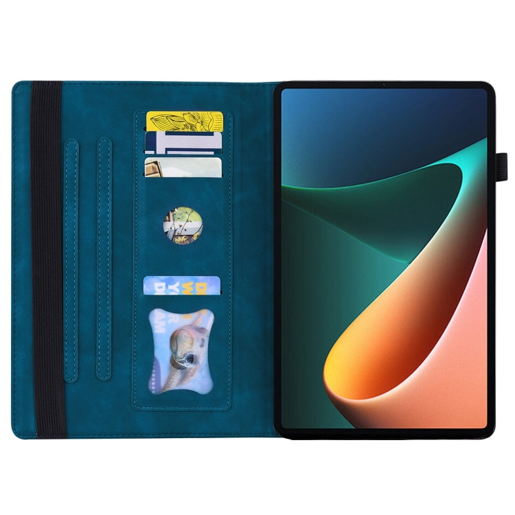 Business Shockproof Horizontal Flip Leather Case with Holder & Card Slots & Photo Frame & Pen Slot For Xiaomi Mi Pad 5 / 5 Pro(Blue) Eurekaonline