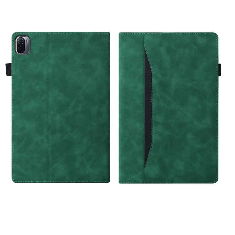 Business Shockproof Horizontal Flip Leather Case with Holder & Card Slots & Photo Frame & Pen Slot For Xiaomi Mi Pad 5 / 5 Pro(Green) Eurekaonline