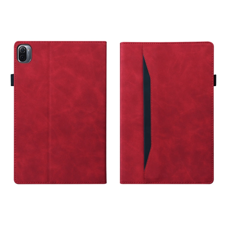 Business Shockproof Horizontal Flip Leather Case with Holder & Card Slots & Photo Frame & Pen Slot For Xiaomi Mi Pad 5 / 5 Pro(Red) Eurekaonline