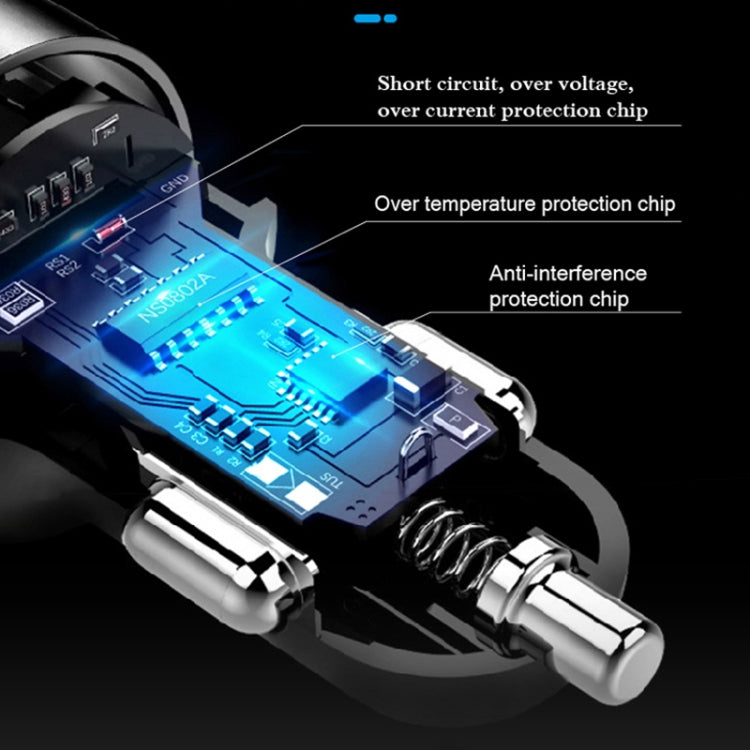 C1 Multifunctional Car Dual USB Charger MP3 Music Player Bluetooth FM Transmitter (Black) Eurekaonline