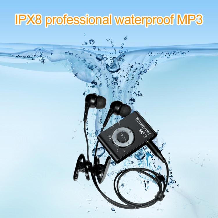 C26 IPX8 Waterproof Swimming Diving Sports MP3 Music Player with Clip & Earphone, Support FM, Memory:4GB(Blue) Eurekaonline