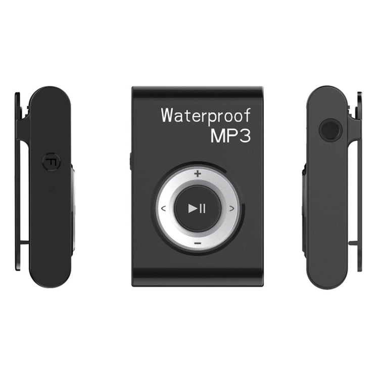 C26 IPX8 Waterproof Swimming Diving Sports MP3 Music Player with Clip & Earphone, Support FM, Memory:8GB(Black) Eurekaonline