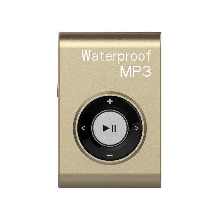 C26 IPX8 Waterproof Swimming Diving Sports MP3 Music Player with Clip & Earphone, Support FM, Memory:8GB(Gold) Eurekaonline