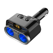 C47PQ Car Cigarette Lighter + Dual USB + Type-C Car Charger(Black) Eurekaonline