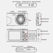 C8 4K  2.7-inch LCD Screen HD Digital Camera Retro Camera,Version: 48W Upgraded Version White Eurekaonline