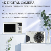 C8 4K  2.7-inch LCD Screen HD Digital Camera Retro Camera,Version: 48W Upgraded Version White Eurekaonline