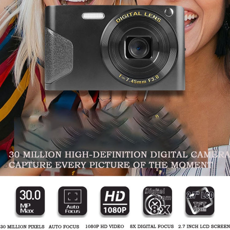 C8 4K  2.7-inch LCD Screen HD Digital Camera Retro Camera,Version: 48W Upgraded Version White Eurekaonline