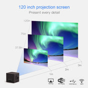 C80 DLP portable HD Projector 120-inch Giant Screen Projector Blu-ray 4K, Android 7.1.2, 2GB + 16GB US Plug Eurekaonline