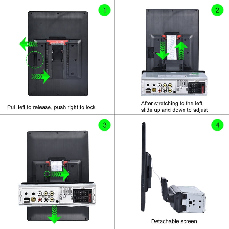 C800 9.5 Inch MP5 Single Butt Carplay Player, Style: Standard+12 Light Camera Eurekaonline