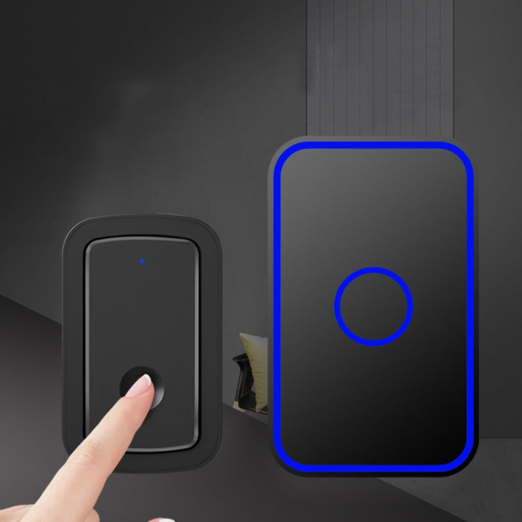CACAZI  A19 1 For 3  Wireless Music Doorbell without Battery, EU Plug(Black) Eurekaonline