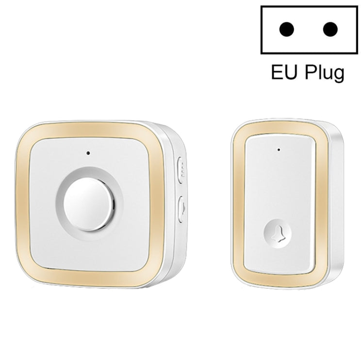 CACAZI A58 1 For 1 Smart Wireless Doorbell without Battery, Plug:EU Plug(Gold) Eurekaonline