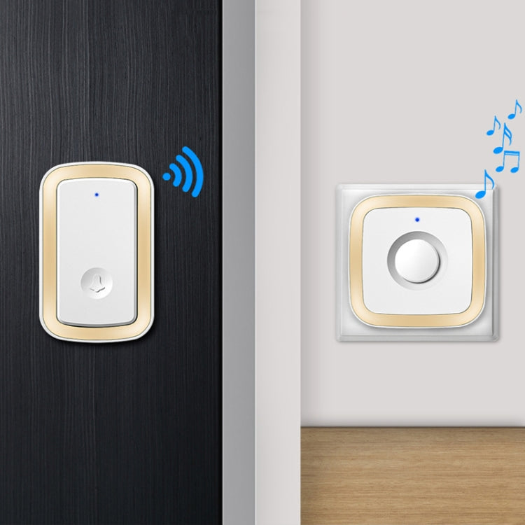 CACAZI A58 1 For 1 Smart Wireless Doorbell without Battery, Plug:EU Plug(Gold) Eurekaonline