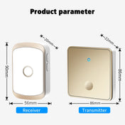 CACAZI FA50 1 For 1 Push-button Self-generating Wireless Doorbell, Plug:EU Plug(Gold) Eurekaonline