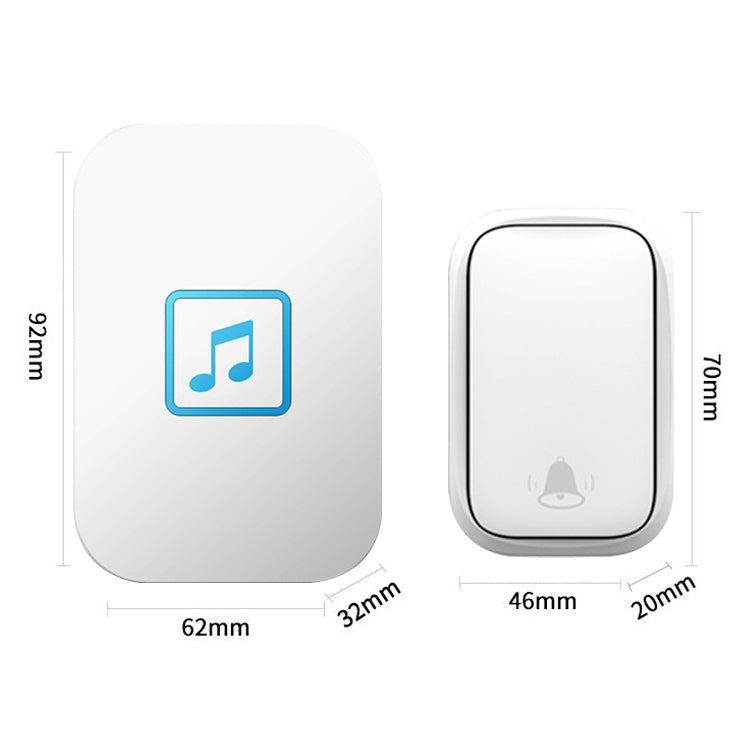 CACAZI FA86 Self-Powered Smart Home Wireless Doorbell, EU Plug(White) Eurekaonline