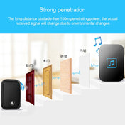 CACAZI FA86 Self-Powered Smart Home Wireless Doorbell, US Plug(Black) Eurekaonline